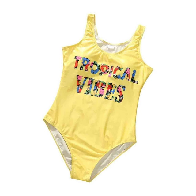 Licupiee Family Matching Swimsuit Set Sleeveless One Piece Bikini Swim