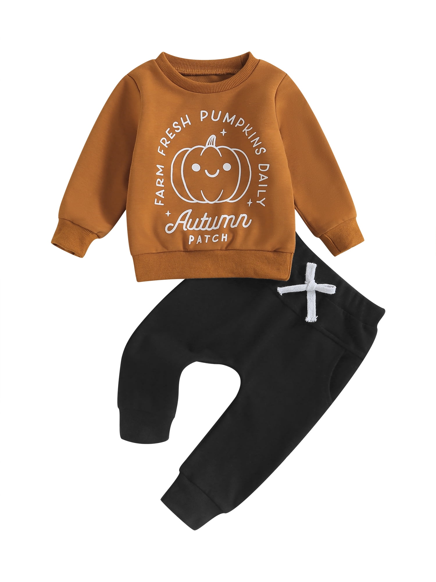 Licupiee Infant Toddler Baby Boy Halloween Outfits Long Sleeve Pumpkin