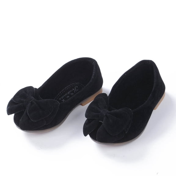Licupiee Kids Girl Ballet Dance Shoes Princess BowKnot Dress Shoes Party Flat Shoes