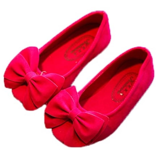 Licupiee Kids Girl Ballet Dance Shoes Princess BowKnot Dress Shoes Party Flat Shoes