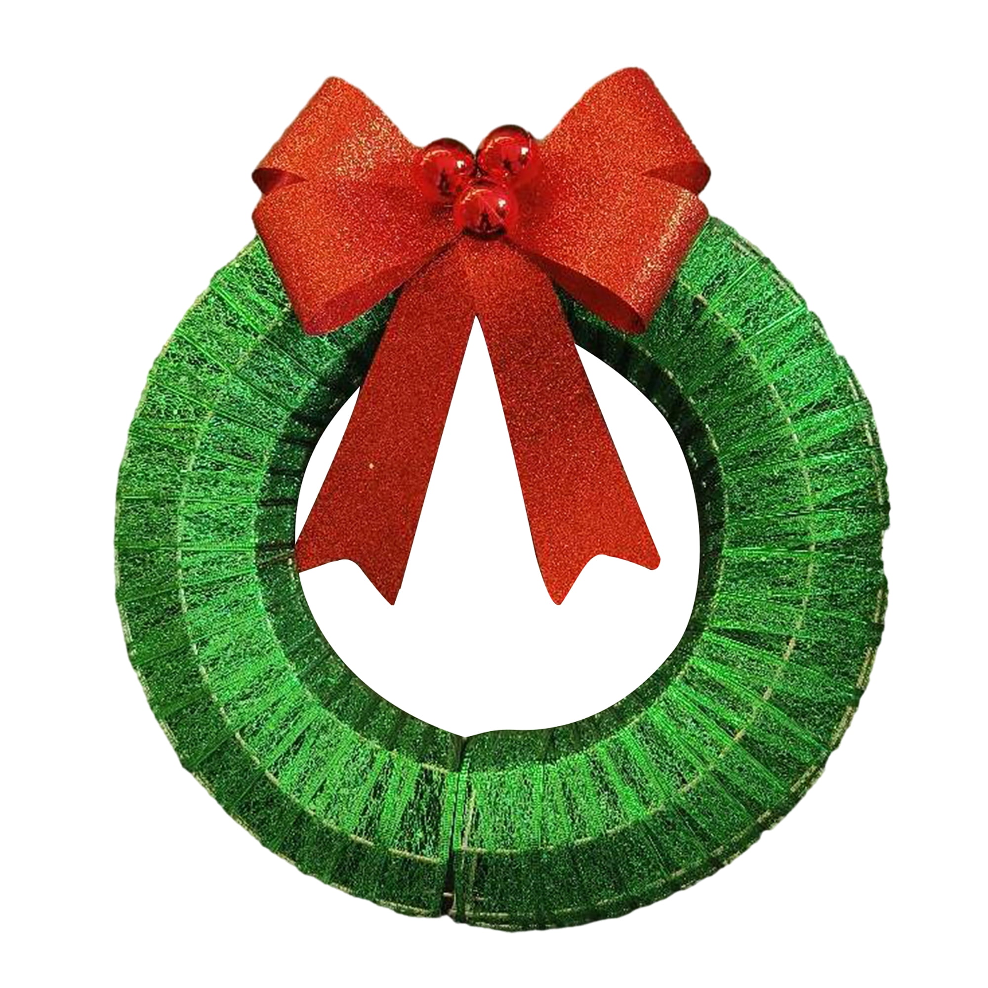 Licupiee PreLit Outdoor Christmas Wreath LED Metal Wreath with Lights