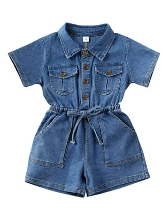 Baby girl jean romper deals