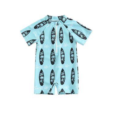 Newhsy Kids' One-Piece Swimsuit - Quick Dry, Short Sleeve Swimsuit For Boys & Girls, Beach & Pool Swimwear