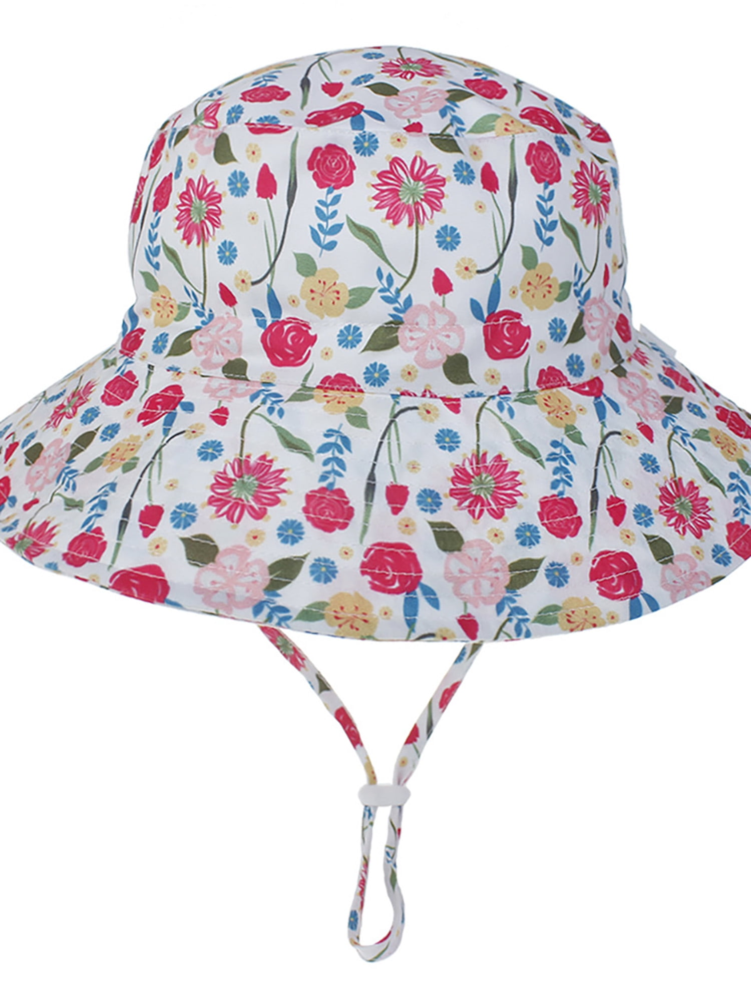 Licupiee Toddler Summer Baby Girls Sun Hats Kids Beach Wide Brim Bucket
