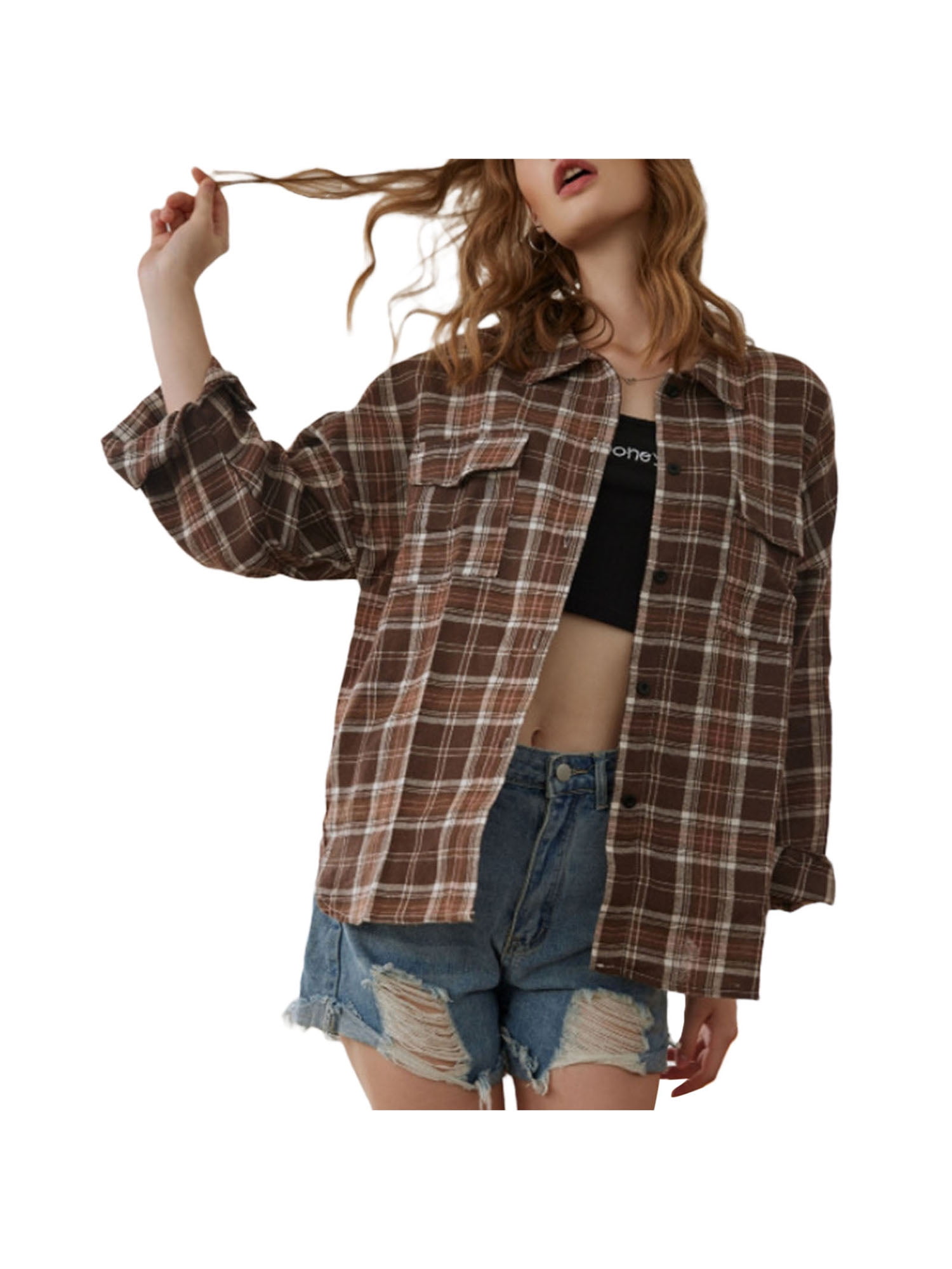 Striped shirt hot sale with checkered jacket