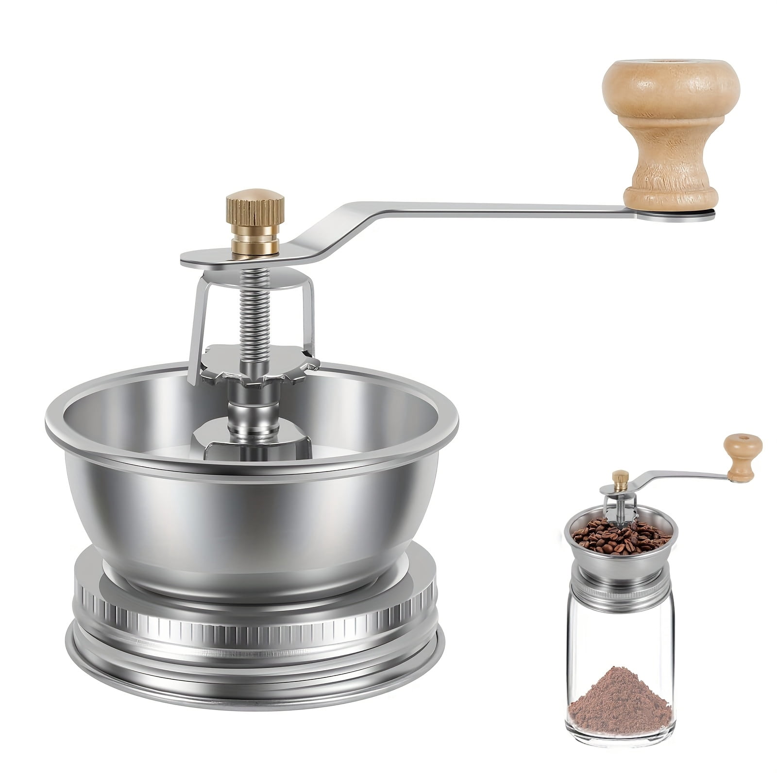 Lid Accessory for Stainless Steel Coffee Grinder Designed for And Wide-Mouth Mason Jars - a Manual Burr Grinder Perfect for Fresh Coffee, Great-86mm