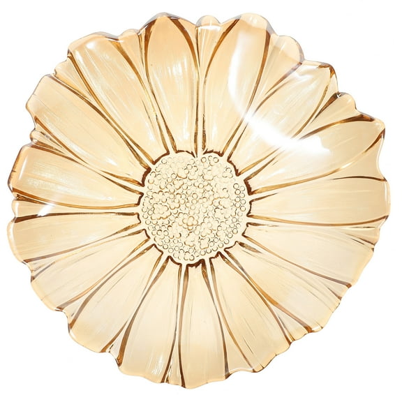 Fruit Bowl Sunflower Glass Table Decorative Plate Design