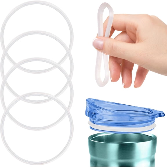 Lid Gasket for Bubba Envy 24oz Tumbler, 4 Pack Gasket Seals Compatible with Bubba Water Cup, Anti-Seepage BPA Free