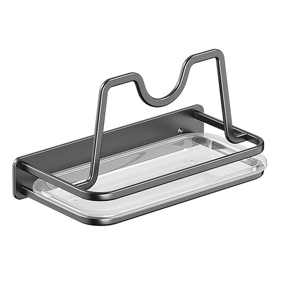 Lid Holder With Removable Tray Kitchen Lid Holder With Spoon Rest Multifunctional Lid Organiser For 2 Lids Space Saving Cooking Lid Holder Lid Holder Dish Drying Rack Utensil Holder Rolling Rack for