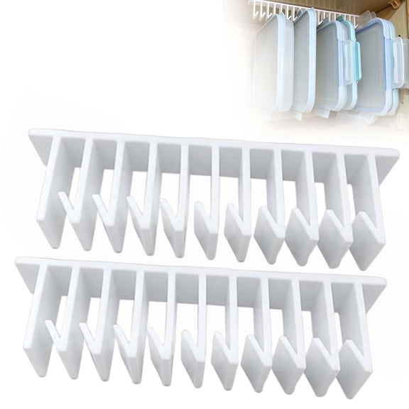 Lid Loft Lid Organizer, 10-Slot LidLoft Hanging Organizer in Cabinet,Keeps food-container lids upright, separated, and easy to grab - without taking over your cabinet