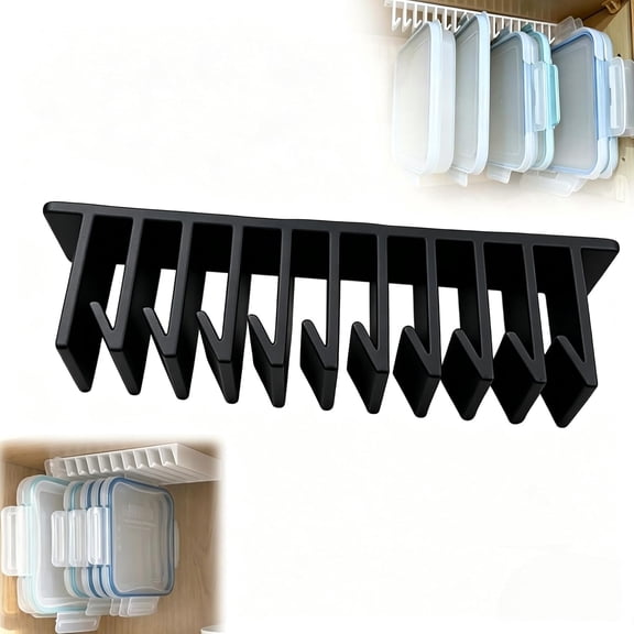Container For Cabinet Lid Loft Lid Organizer, 10-Slot LidLoft Hanging Organizer in Cabinet ...