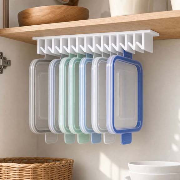 Lid Loft Lid Organizer, 10-Slot LidLoft Hanging Organizer in Cabinet