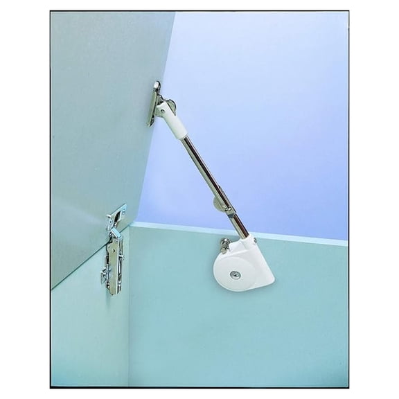Lid Stay SDS-210/WHT - Soft Close Hinges for Toy Boxes & Vanity Lids - White Finish - Adjustable Torque - Compact Design