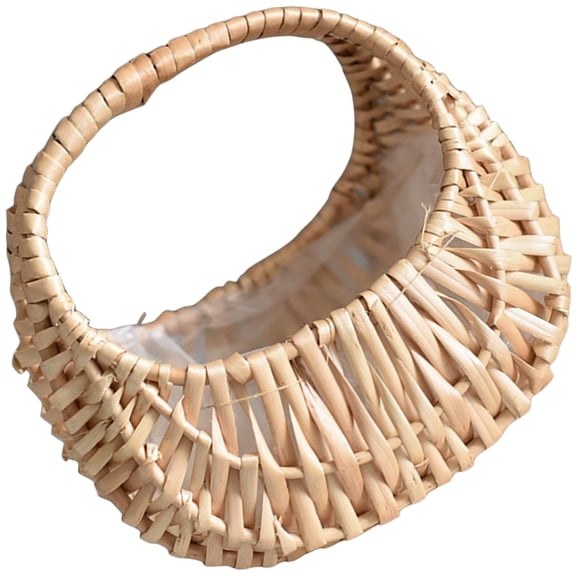 SOPOTUTU Portable Lightweight Rattan Flower Basket for Home and Office Supplies