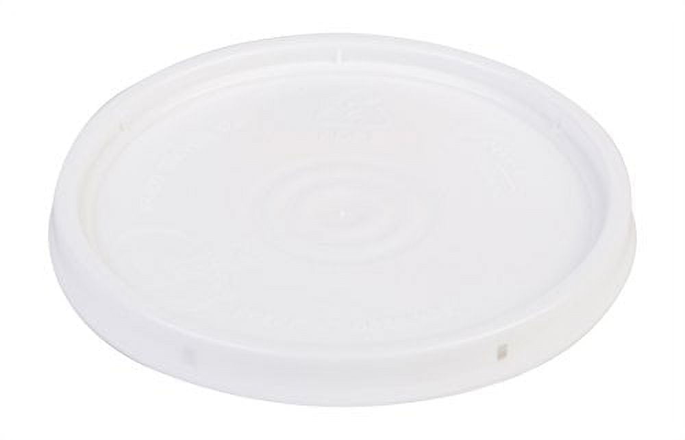 Lid With Gasket For 1 Gallon Bucket, HDPE, White, 6 Pack