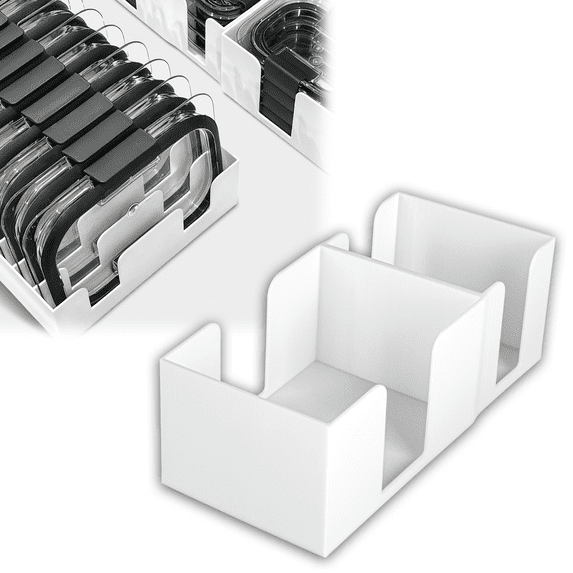 Lid organizer Compatible with Rubbermaid Brilliance series containers, Stackable Lid Holder Rack, Plastic lid storage solution to save kitchen cabinet space (300ml lid storage rack)