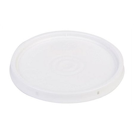 Lid with Gasket For 1 Gallon Bucket, HDPE, White, 6 Pack
