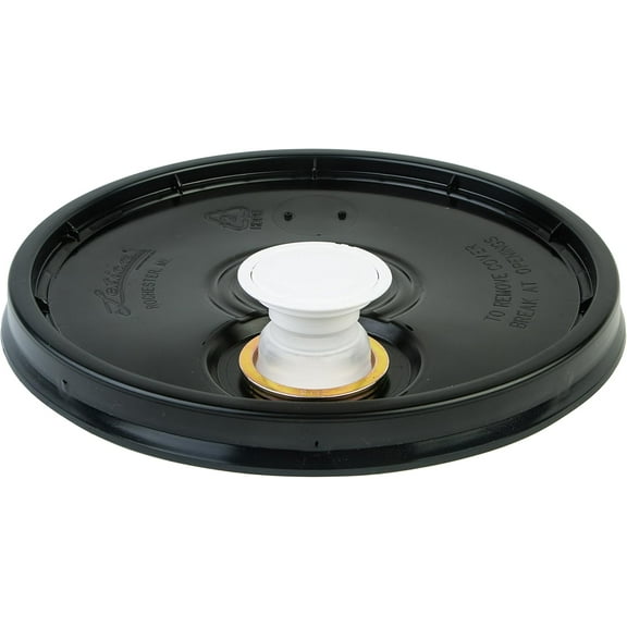 Lid with Spout and Gasket for 3.5, 5, 6, and 7 gal Buckets, HDPE, Black