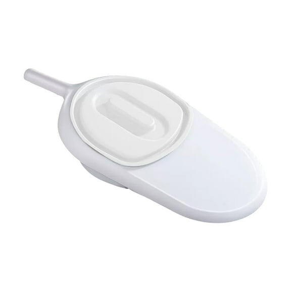 Lidded Bedpan for Bedridden Patients Sturdy Plastic Urinal Pot Comfortable Handle Compact Design for Elderly and Disabled Use for Home and Hospital Settings