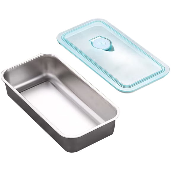 Lidded Stainless Food Preservation Container, Divided Airtight Storage Vessel, Multi Use Pantry Organizer For Kimchi Seasoning Snack Meal Prep