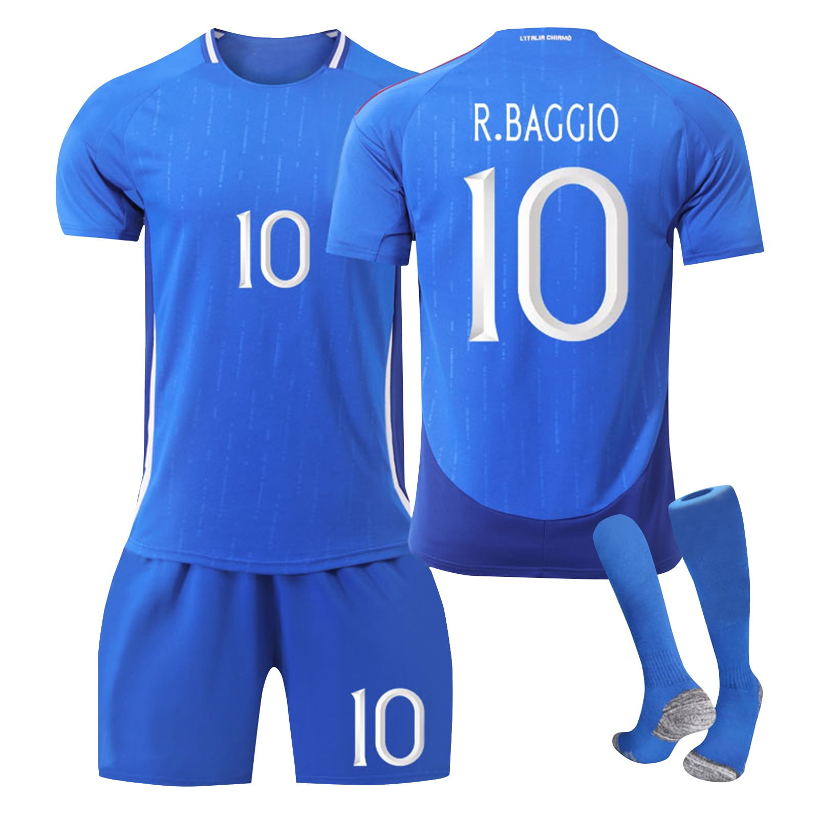 Blue Jersey Footie Romper main image 0