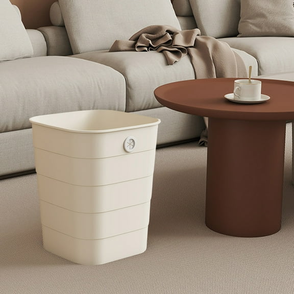 Lidless Trash Can under $5! CQCYD Lidless Kitchen Trash Can, Small Bathroom Bedroom Wastebasket, Plastic Garbage Bin for Office, Home, Easy Clean, Space Saving Design