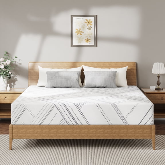 Lidnsejr Full Size Mattress, 12" Memory Foam Mattress with Removable Mattress Cover for Back Pain & Pressure Relief, Mattress in a Box for Cool Night, White