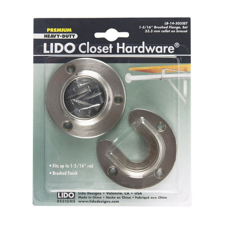 Lido 1-5/16 in. D Brushed Steel Closet Flange Set Lido 1-5/16 in. D Brushed Steel Closet Flange Set