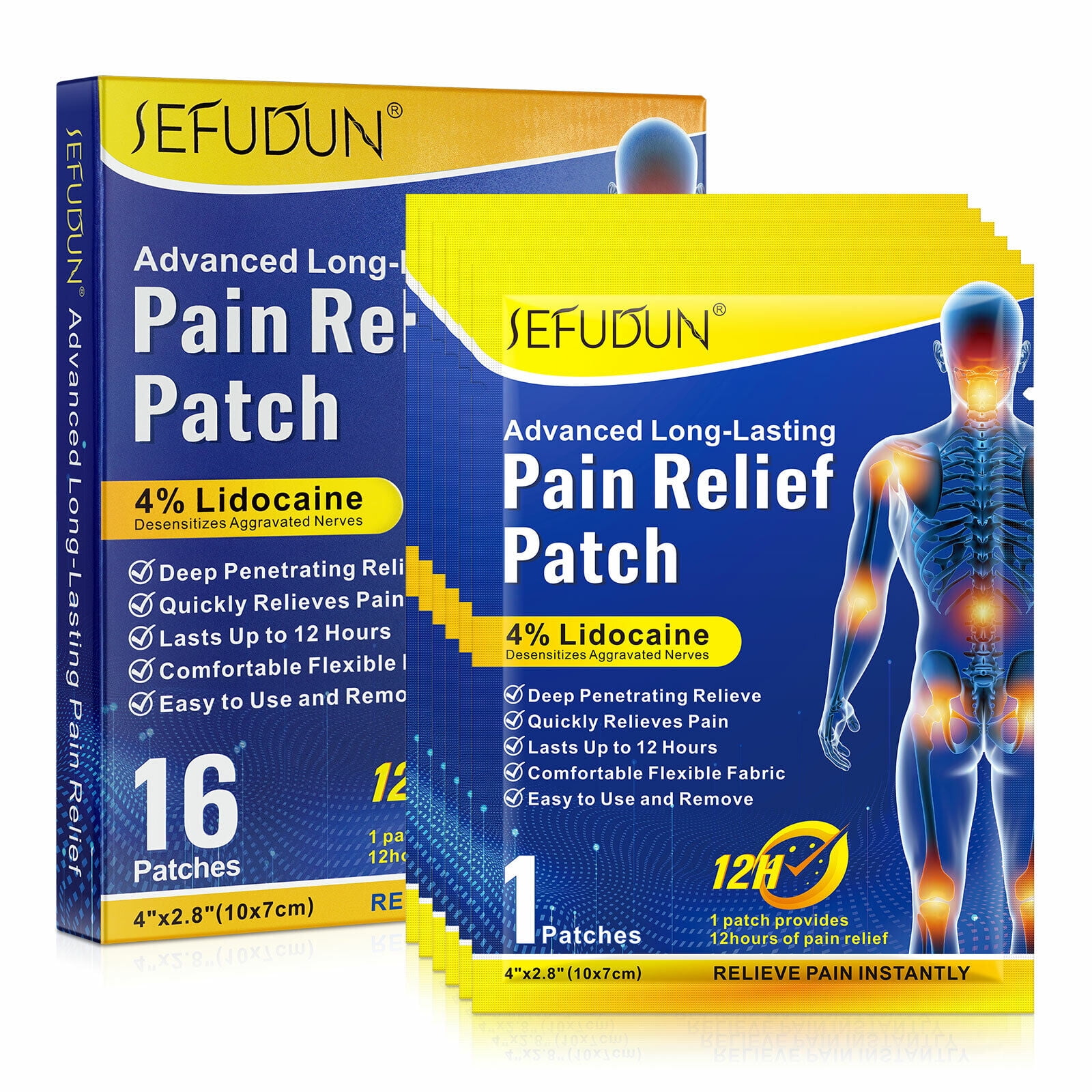 Lidocaine 4 Patch Maximum Strength Pain Relief, Knee Joint 16