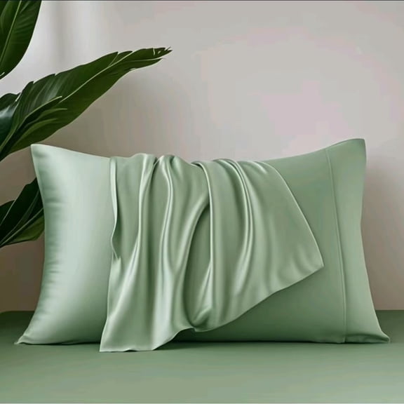 Lidoloka Luxury 2Pcs Bamboo Rayon Pillowcases Set King Size for Adult ,Cool&Soft,20"x40",Green