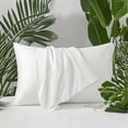 thumbnail image 1 of Lidoloka Luxury Bamboo Rayon Pillowcases Set Queen Size for Adult 2Pcs,Cool&Soft,20"x30",White, 1 of 5