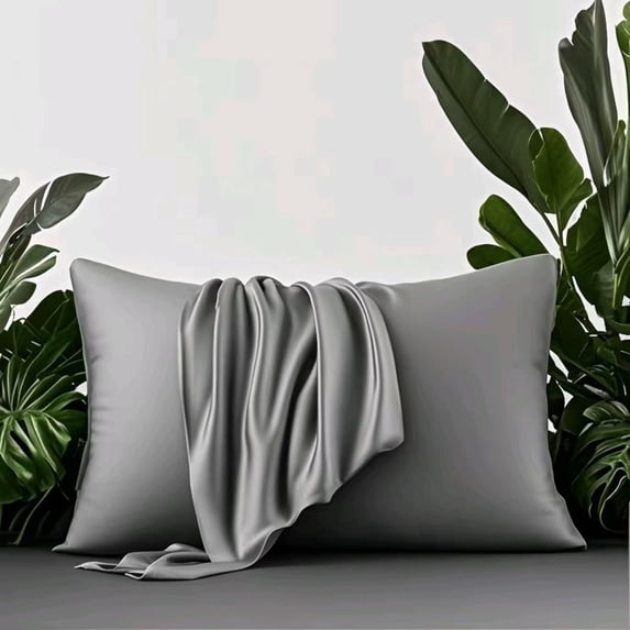 Lidoloka Luxury 2Pcs Bamboo Rayon Pillowcases Set Queen Size for Adult,Cool&Soft,20"x30",Gray
