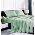 thumbnail image 1 of Lidoloka Luxury Bamboo Bed Sheets Set King 4 Pcs for Adult,Soft&Cool,16" Deep Pocket,Green, 1 of 6