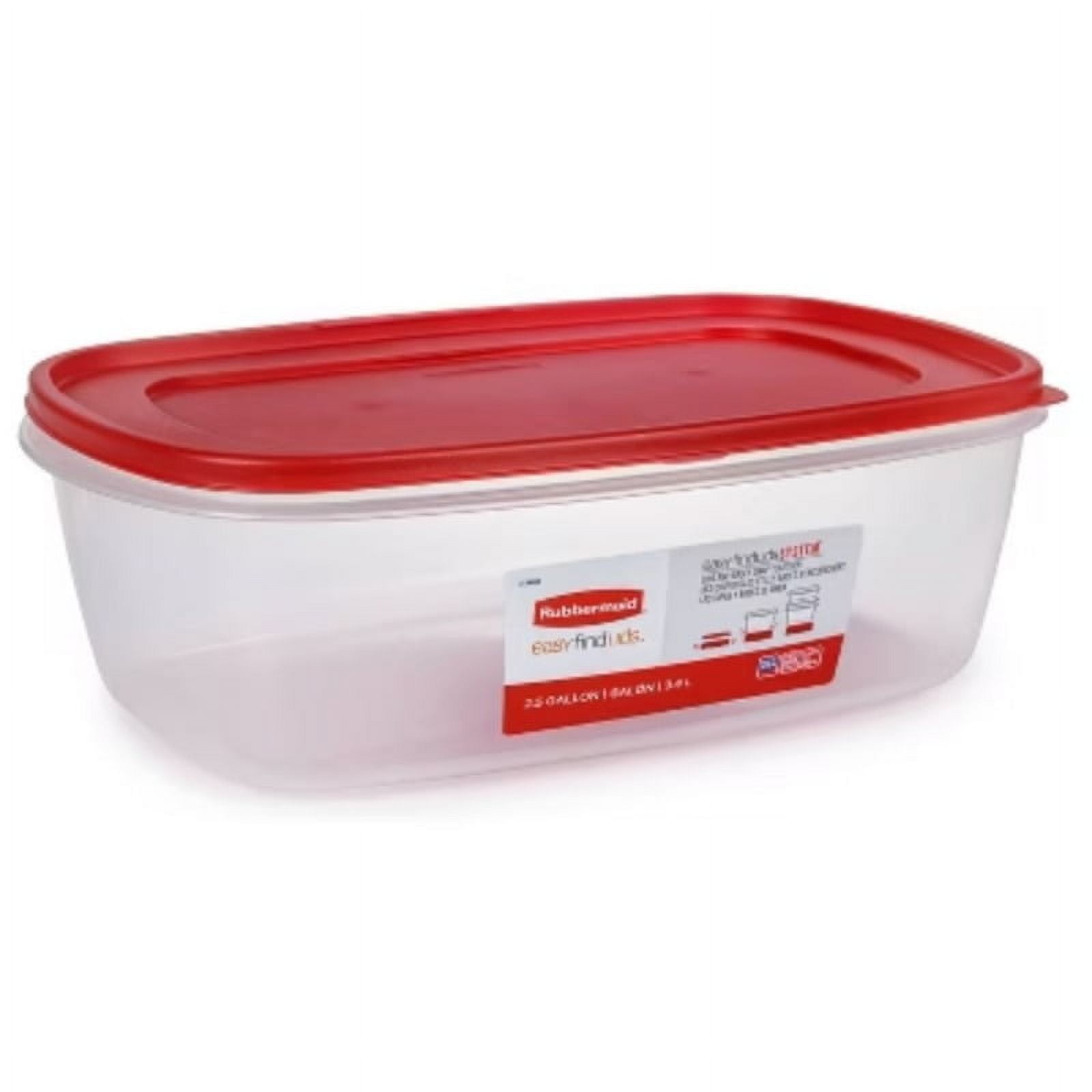Lids 320oz (2.5 gal) Plastic Rectangle Food Storage Container Clear: Large, Microwave & Freezer Safe