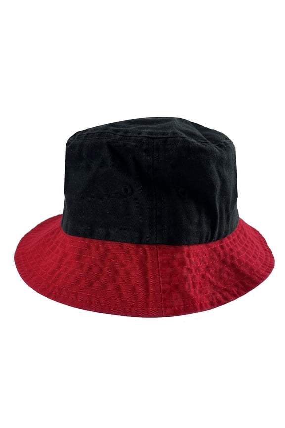 Lids Bucket Hat Two Tone Catcher's Bucket Hat Unisex Adult Red/Black One Size