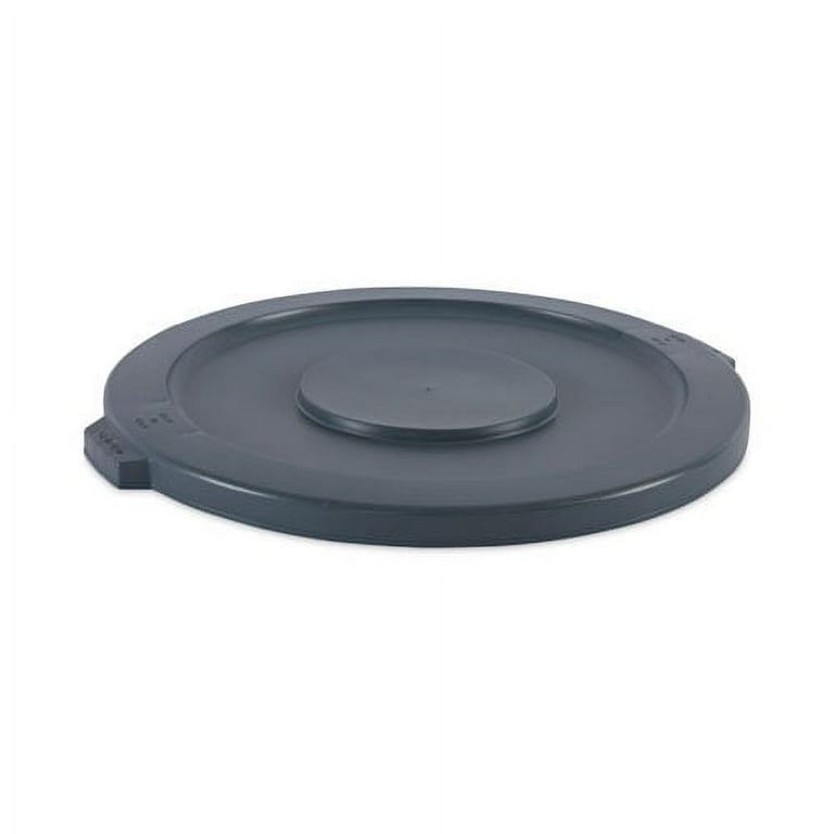 Lids for 32 gal Waste Receptacle, Flat-Top, Round, Plastic, Gray Lids for 32 gal Waste Receptacle, Flat-Top, Round, Plastic, Gray