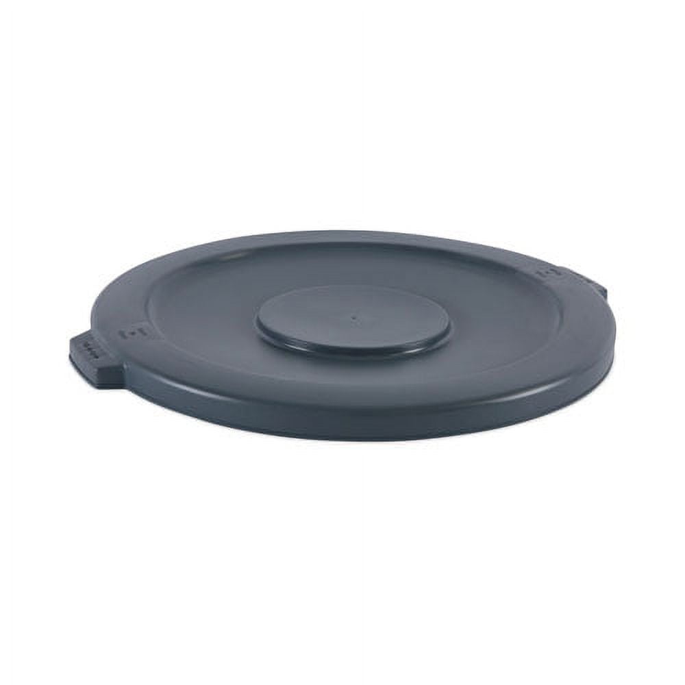 Lids for 44 gal Waste Receptacles, Flat-Top, Round, Plastic Gray Lids for 44 gal Waste Receptacles, Flat-Top, Round, Plastic Gray
