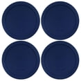 thumbnail image 1 of Wood Grip - Lids for Pyrex and Anchor Round Glass Containers - Lids For Pyrex Glass Containers - Replacement Lids (Blue, 2 Cups, 4 Pack), 1 of 7