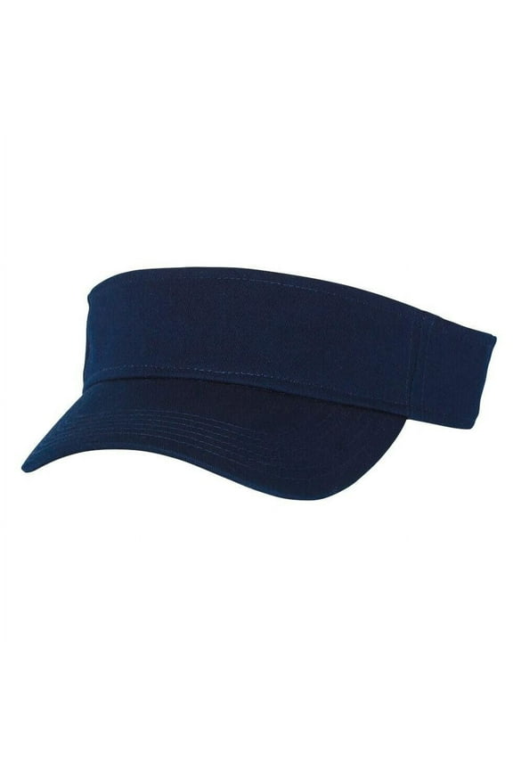 Sun Visor - 110 Mini Pique Adjustable Adult Comfort Flex-Fit Visor Cap Navy