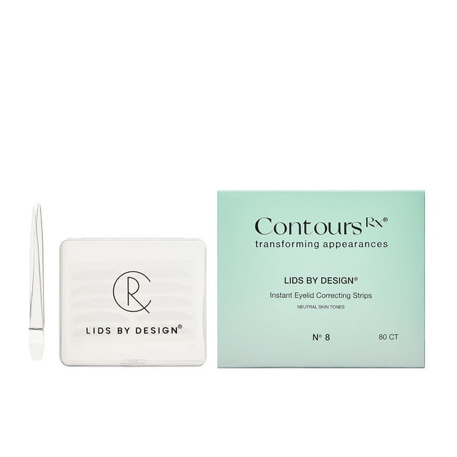 Lids by Design - Medical Grade Instant Eyelid Correcting Strips Pack 80 strips 8mm