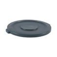 thumbnail image 1 of Boardwalk 1868182 Plastic Round Flat-Top Lid for 32 gal. Waste Receptacles - Gray, 1 of 7