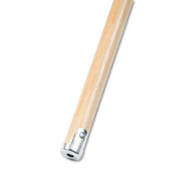 Lie-Flat Screw-In Mop Handle, Lacquered Wood, 1.13" dia x 60", Natural | Bundle of 2 Each