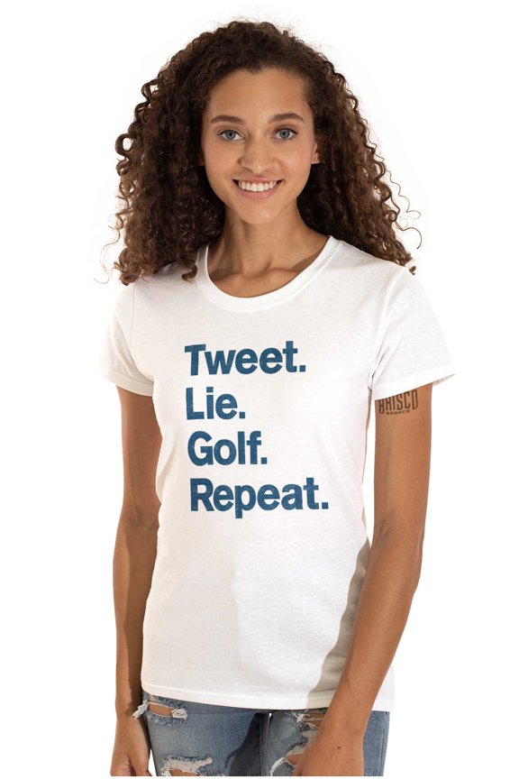 Lie Golf Repeat Womens Slim Fit Graphic Tee Brisco Brands L
