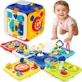 thumbnail image 1 of Liegorji 6 in 1 Busy Board, Montessori Toys for  Toddler, Educational Early Development Activity Cube Toys for  Boys&Girls, Ideal Gifts for 1-8 Ages, 1 of 7
