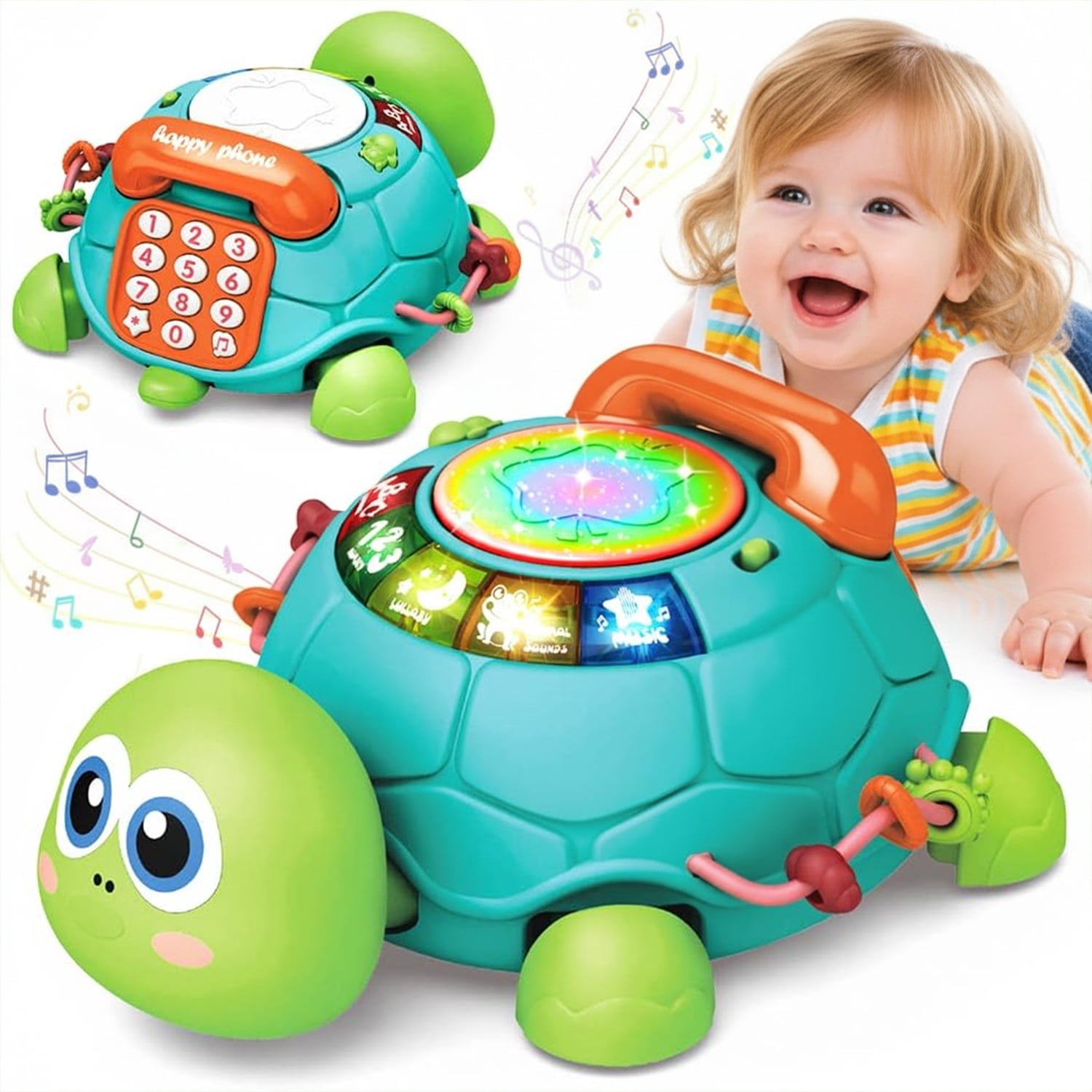 LieGorJi Baby Turtle Toys , Tummy Time Toy for 12-18 Months, Musical  Crawling Toys with Light & Sound, Birthday Gift Early Educational Toy for Baby Infant 6 7 8 9 10 Months 1 2 Year Old
