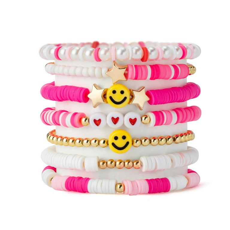 Preppy pink star bracelet