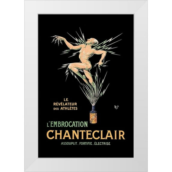 Liebeaux, Michel 23x32 White Modern Wood Framed Museum Art Print Titled - LEmbrocation Chanteclair, 1910