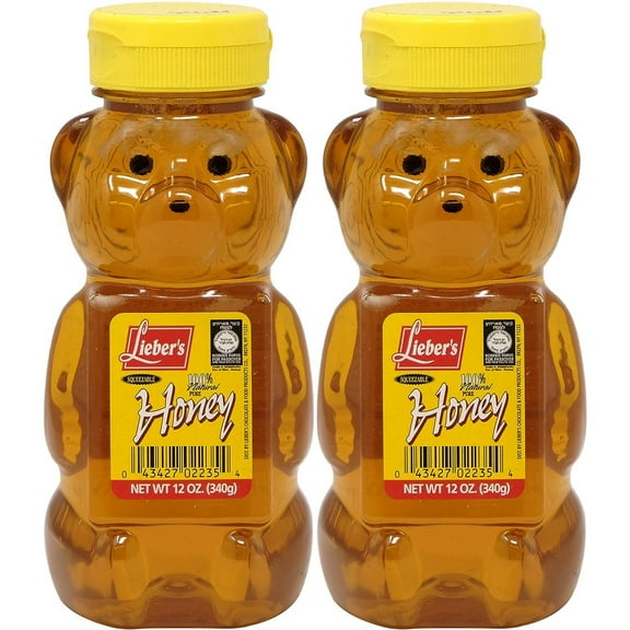 Lieber's Bear Clover Honey, Kosher For Passover, 12 Ounce Bottle 2-Pack