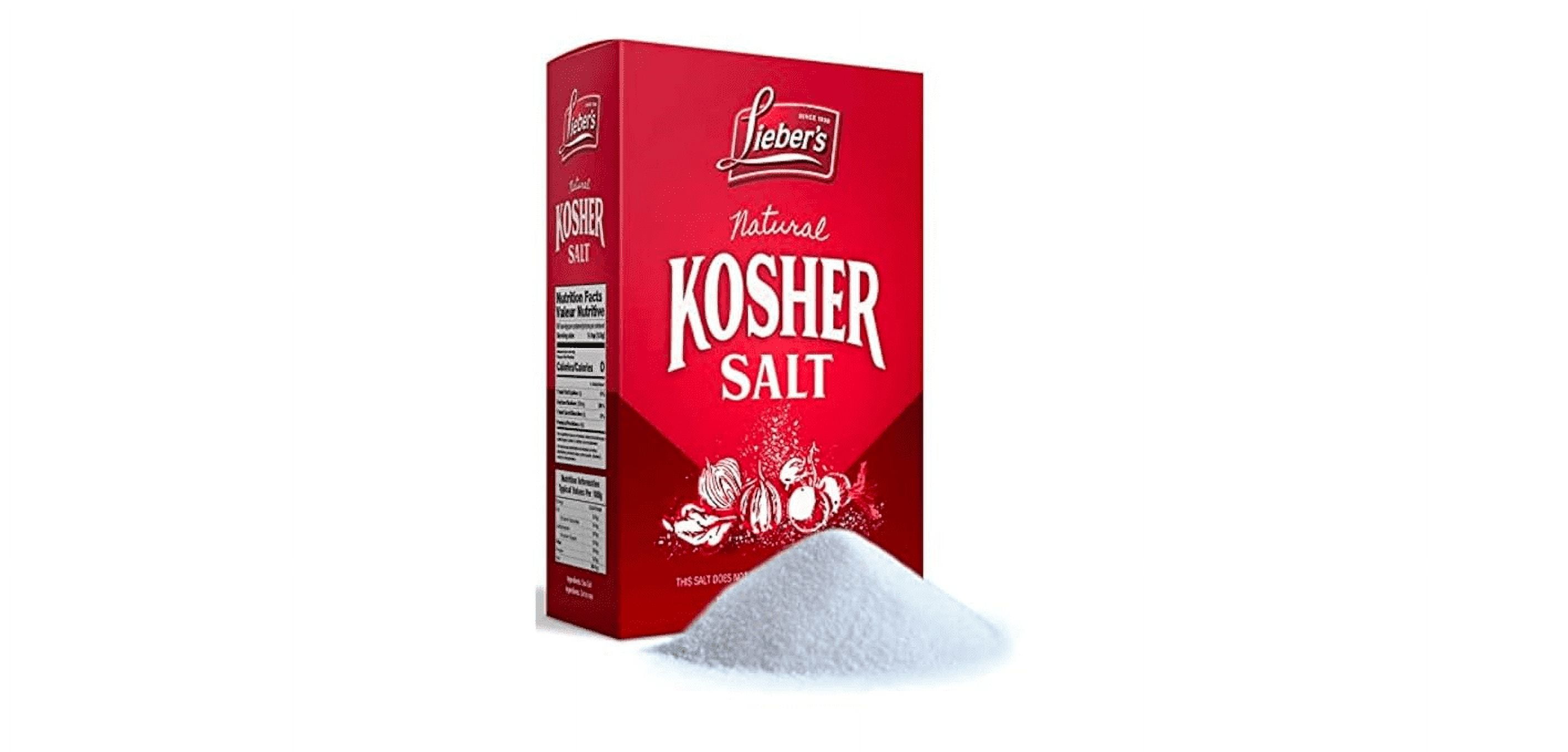 Lieber's Natural Kosher Salt, Kosher for Passover, 3 Pound