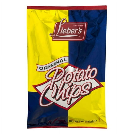 Lieber's Original Potato Chips Kosher For Passover 5 Oz. Pack Of 6.